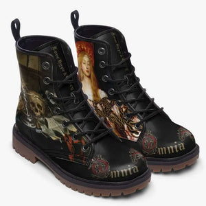 Omnia Vanitas Pre Raphaelites Mismatch boots by Love Hype and Glory