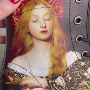 Omnia Vanitas Pre Raphaelites Wearable Art Mismatch Boots
