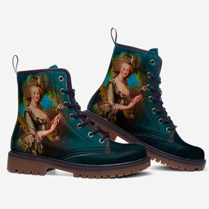 Blue Ombre Marie Antoinette Unisex Vegan Friendly Combat Boots by Love Hype and Glory