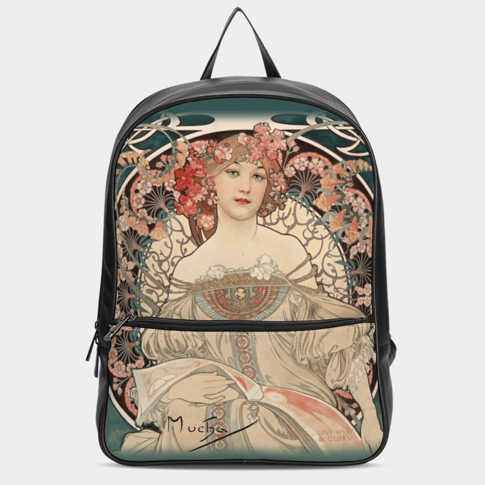 Timeless Alphonse Mucha Dance Art Nouveau Classic Backpack by Love Hype and Glory