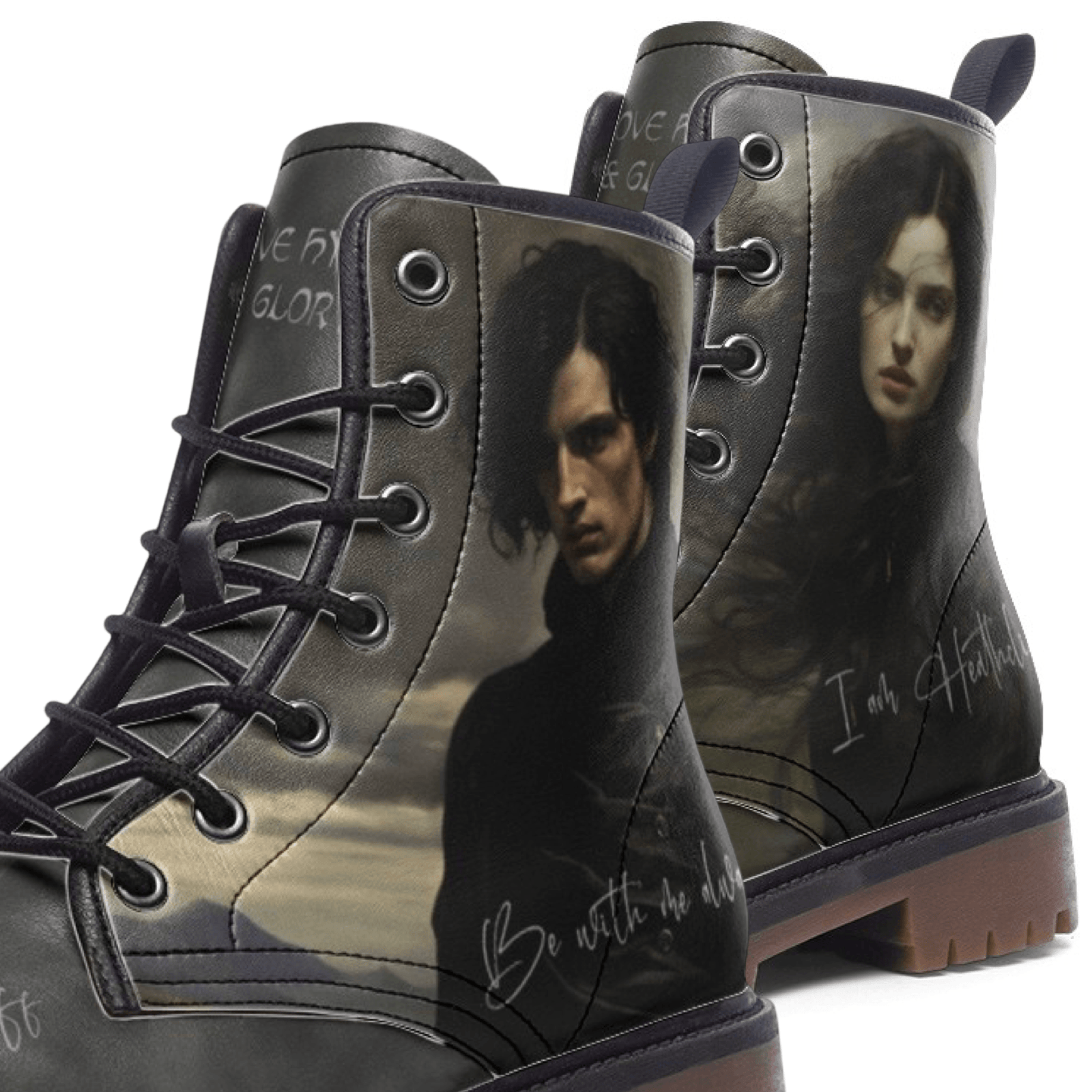 Wuthering Heights Cathy Heathcliff Bronte Mismatch Boots by Love Hype and Glory