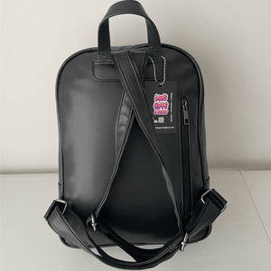 Back and label of Jan van Eyck Ghent Wearable Art Classic Backpack by Love Hype and Glory