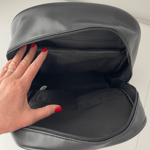 Roomy interior of Jan van Eyck Ghent Wearable Art Classic Backpack by Love Hype and Glory