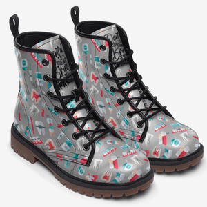 Dental Hygienist footwear combat boots by Love Hype and Glory grey