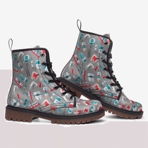 Dental Hygienist footwear boots by Love Hype and Glory grey