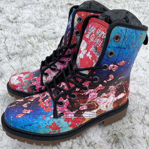 Mismatched Combat Boots women's