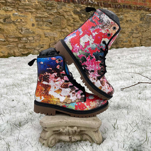 Mismatched Combat Boots water-resistant