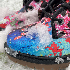 Mismatched Combat Boots lace up