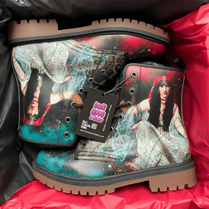 The Sorceress Triple Moon Goddess Unisex Combat Boots by Love Hype and Glory