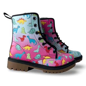 Mismatched unisex vegan friendly Dinosaur boots by Love Hype and Glory