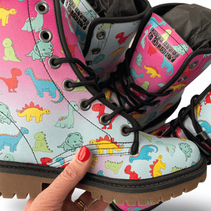  Unisex vegan friendly Dinosaur boots by Love Hype and Glory