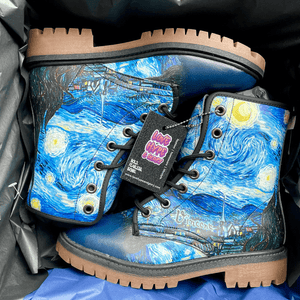 Detail of Vincent van Gogh Starry Night Boots