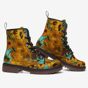 Vincent van Gogh Sunflowers Signed Unisex Boots by Love Hype and Glory