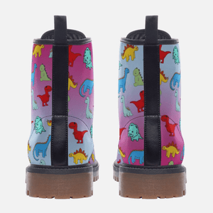 Back of unisex vegan friendly Dinosaur boots by Love Hype and Glory