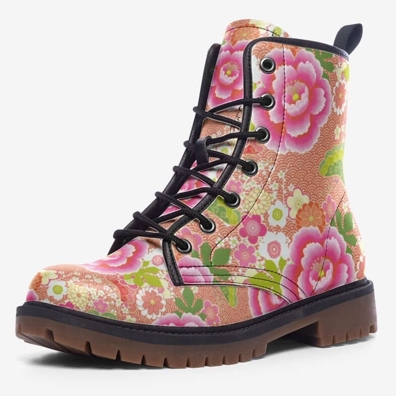 Pink combat boots 2025