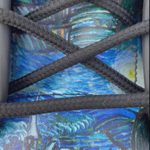 Vincent van Gogh Starry Night Blue Women's Combat Boots