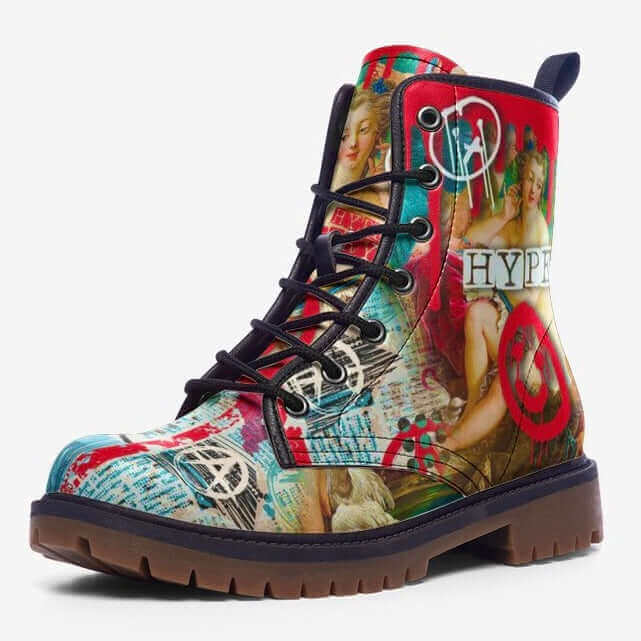 Punk Boucher Toilette of Venus Unisex Combat Boots by Love Hype and Glory