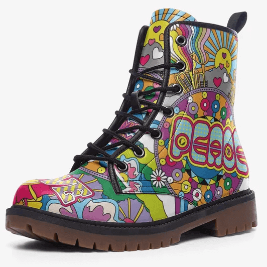 Land of Love and Peace Hippie Unisex Boho Boots