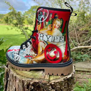 Punk Boucher Toilette of Venus Unisex Combat Boots by Love Hype and Glory