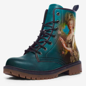 Blue Ombre Marie Antoinette Unisex Vegan Friendly Combat Boots by Love Hype and Glory